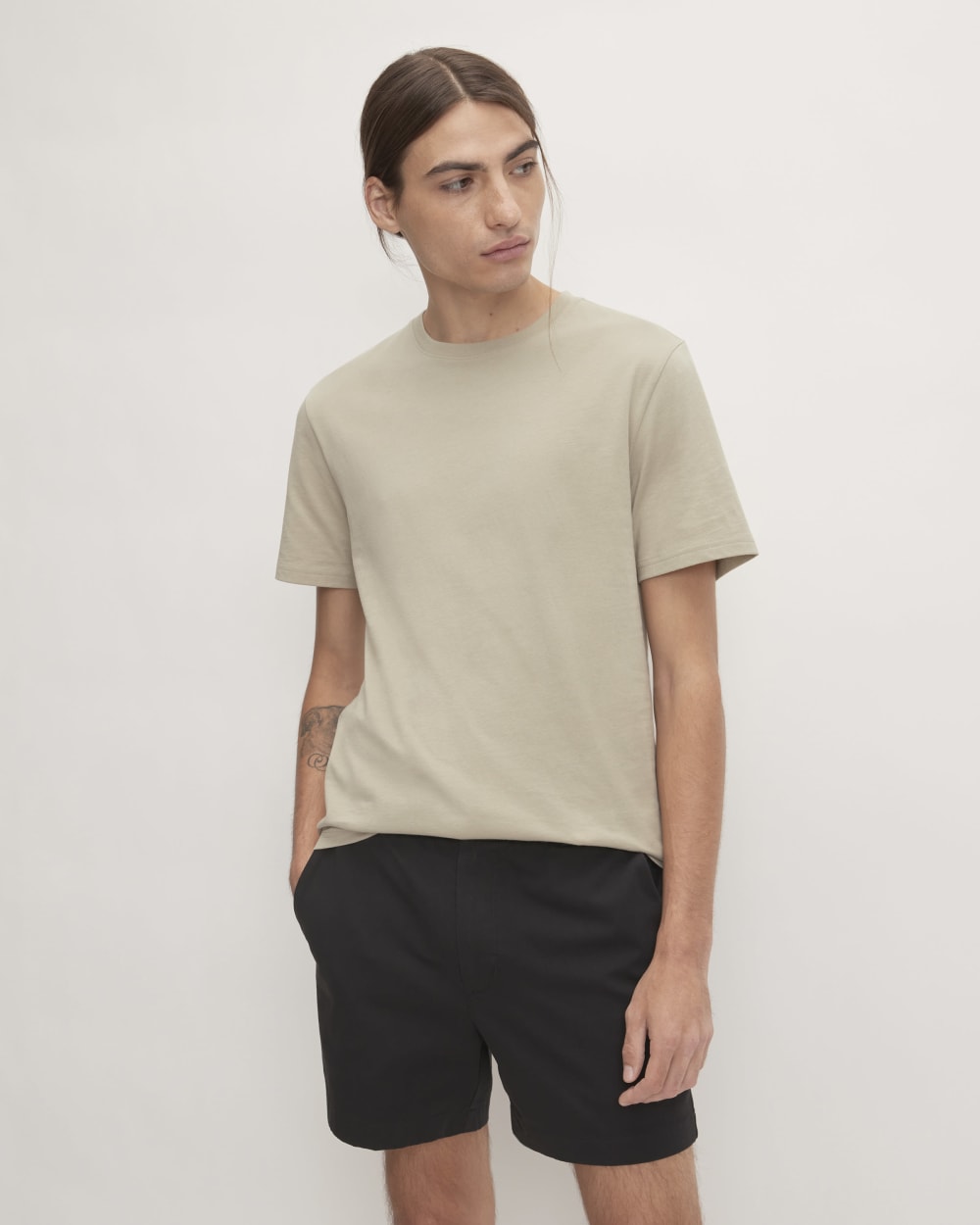 mens-essential-organic-crew-uniform-trench-coat-khaki | primary