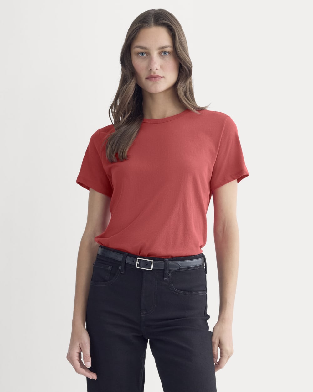 womens-slim-air-tee-vintage-red | primary