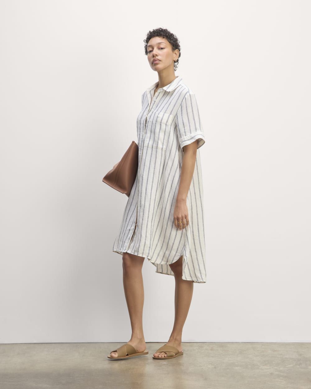 womens-linen-day-tripper-dress-bone-navy | primary