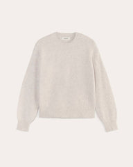 womens-luxe-cotton-cocoon-crew-sweater-heathered-oat | alt