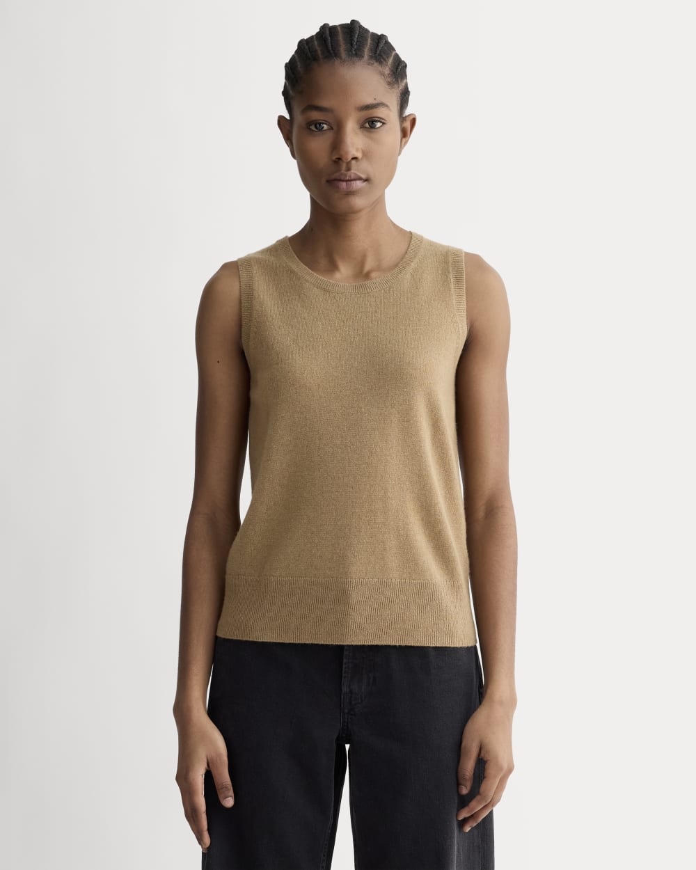 womens-cashmere-classic-sweater-tank-tigers-eye | primary