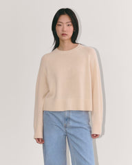 womens-cashmere-boxy-crew-sweater-cream-cream | primary