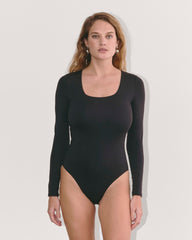 womens-long-sleeve-square-bodysuit-bikini-black