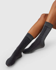 womens-ines-shimmery-socks-black | alt