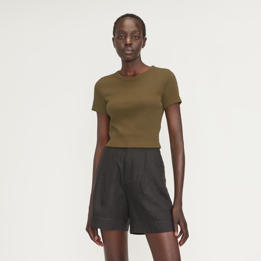 womens-cropped-short-sleeve-rib-tee-beech | primary