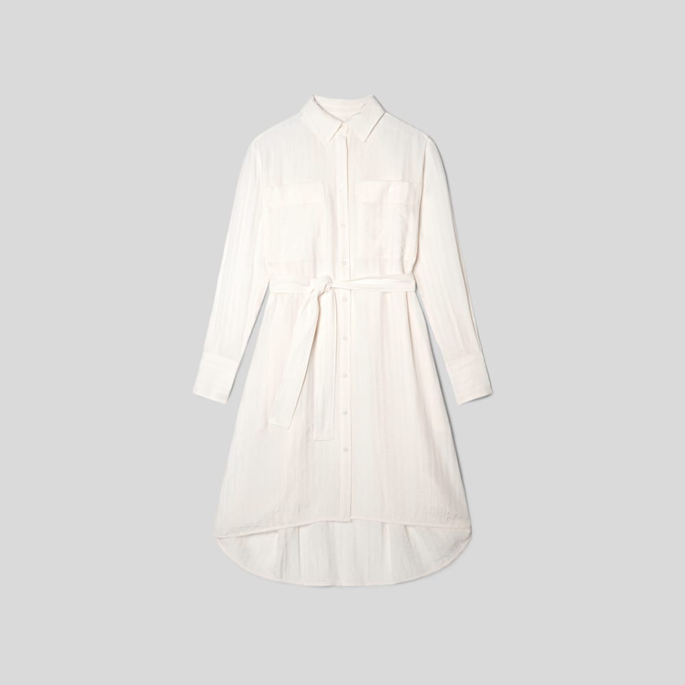 womens-city-stripe-draped-shirt-dress-bone | alt