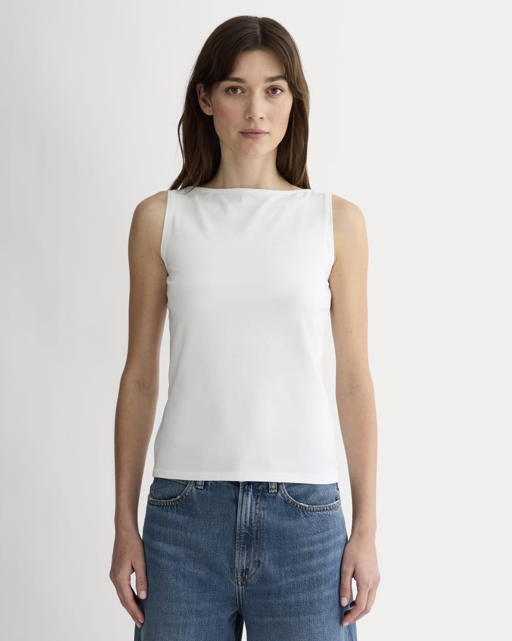womens-supima-form-boatneck-tank-white | primary