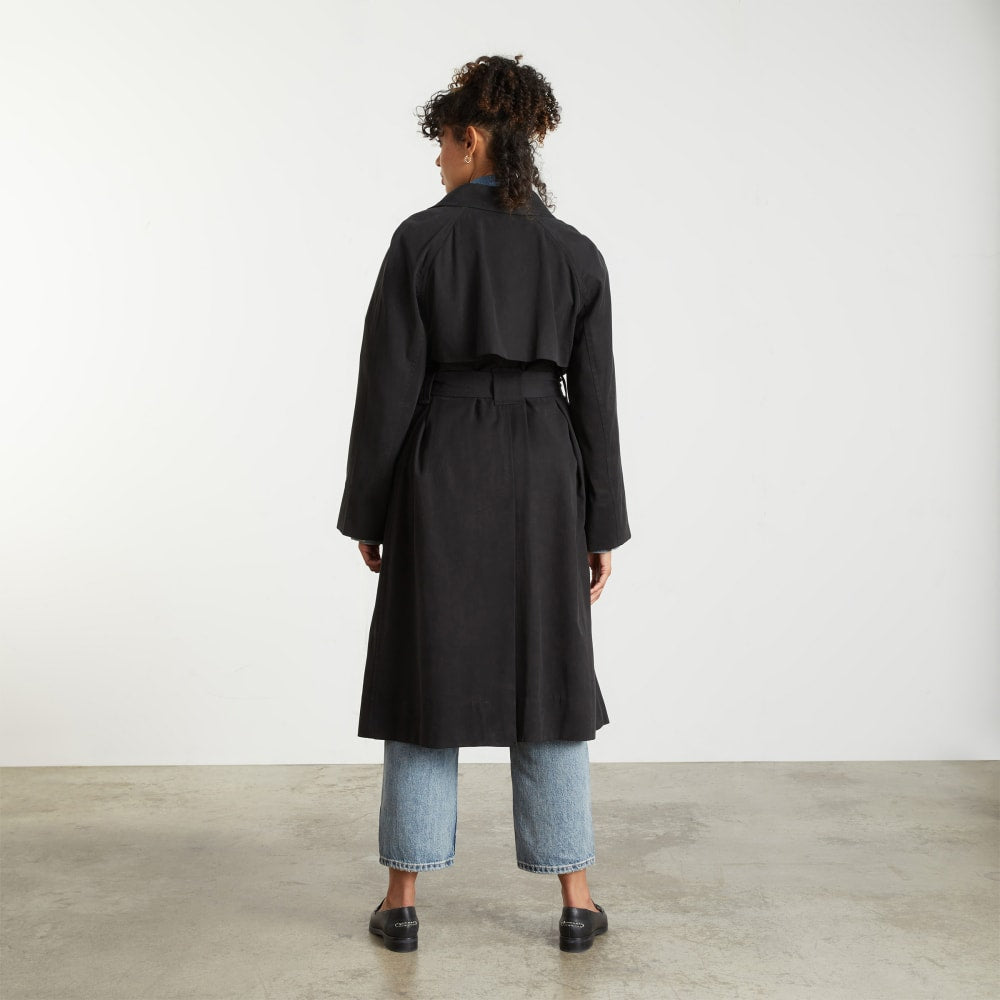 womens-gathered-mac-trench-black