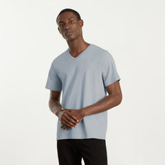 mens-organic-cotton-v-neck-tee-sky | primary