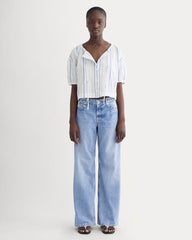 womens-gauze-button-up-bone-dutch-blue