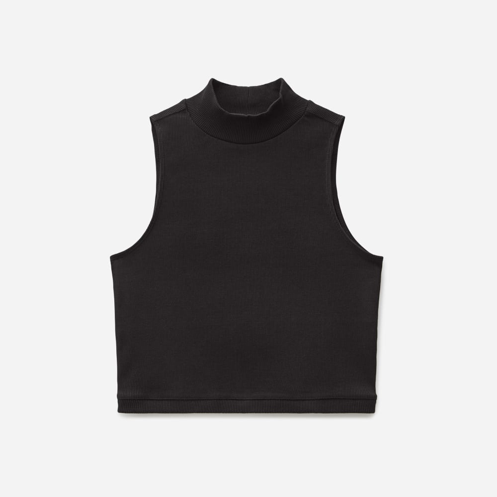 womens-stretch-rib-mockneck-tank-black