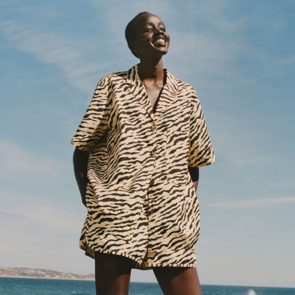 womens-poplin-boxer-short-yellow-tiger-stripe