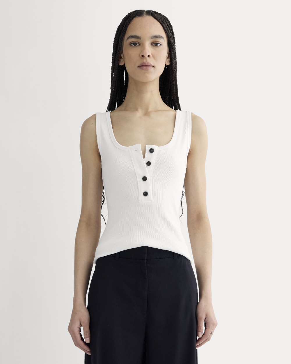 womens-selfie-henley-tank-white | primary