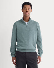 mens-cashmere-quarter-zip-sweater-denim-blue | primary