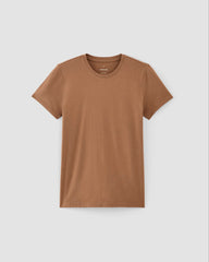 womens-organic-cotton-slim-crew-tee-cocoa-brown | alt
