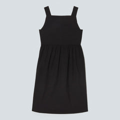 womens-seersucker-midi-dress-black
