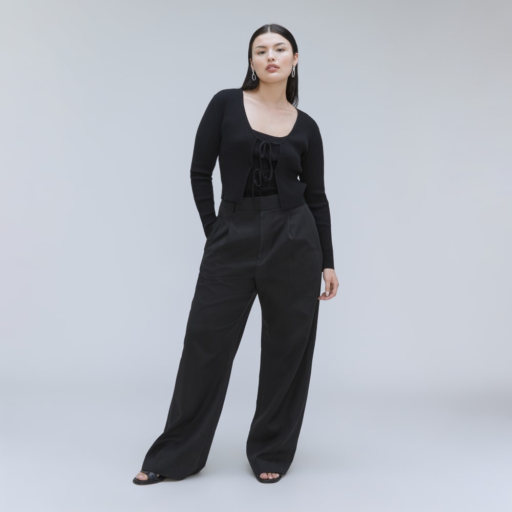 womens-cotton-merino-front-tie-top-black