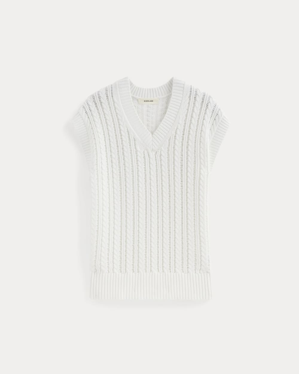 womens-mesh-cable-vest-everyday-cotton-white | alt