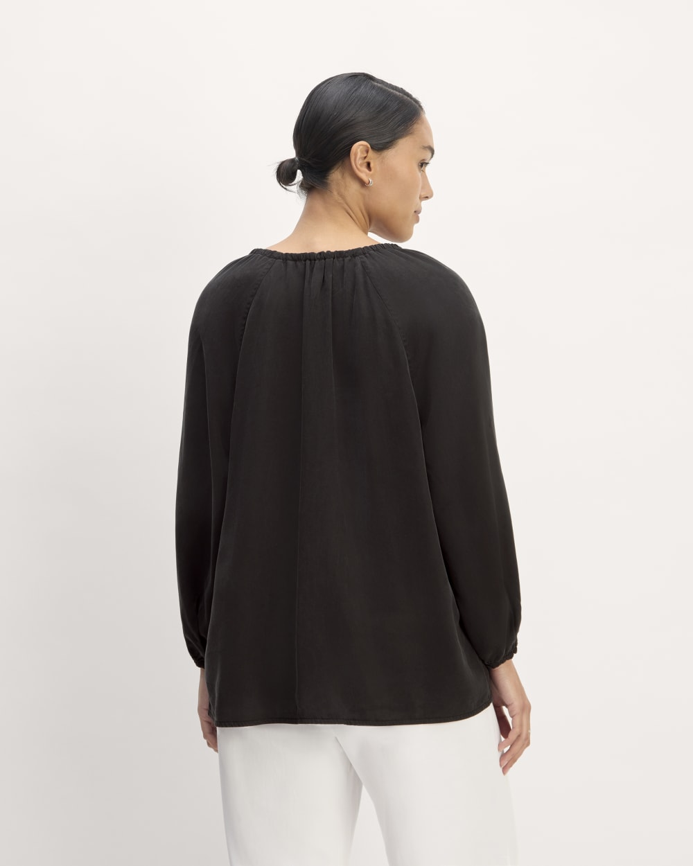 womens-tencel-gathered-shirt-black