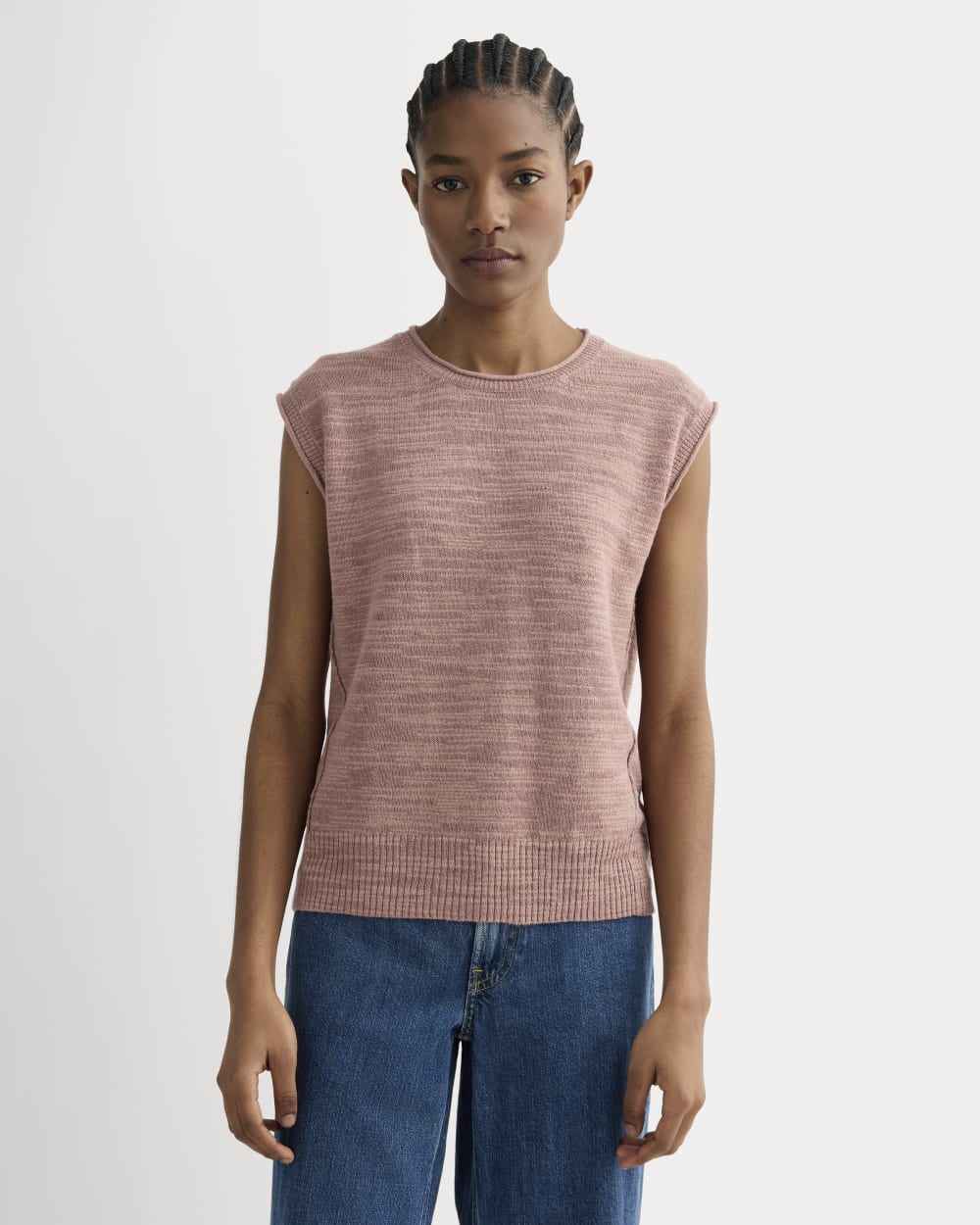 womens-muscle-sweater-cotton-linen-rose-dusk | primary