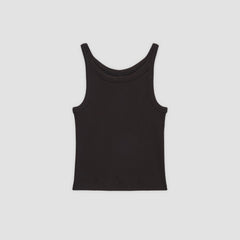 womens-cropped-supima-rib-tank-black | alt