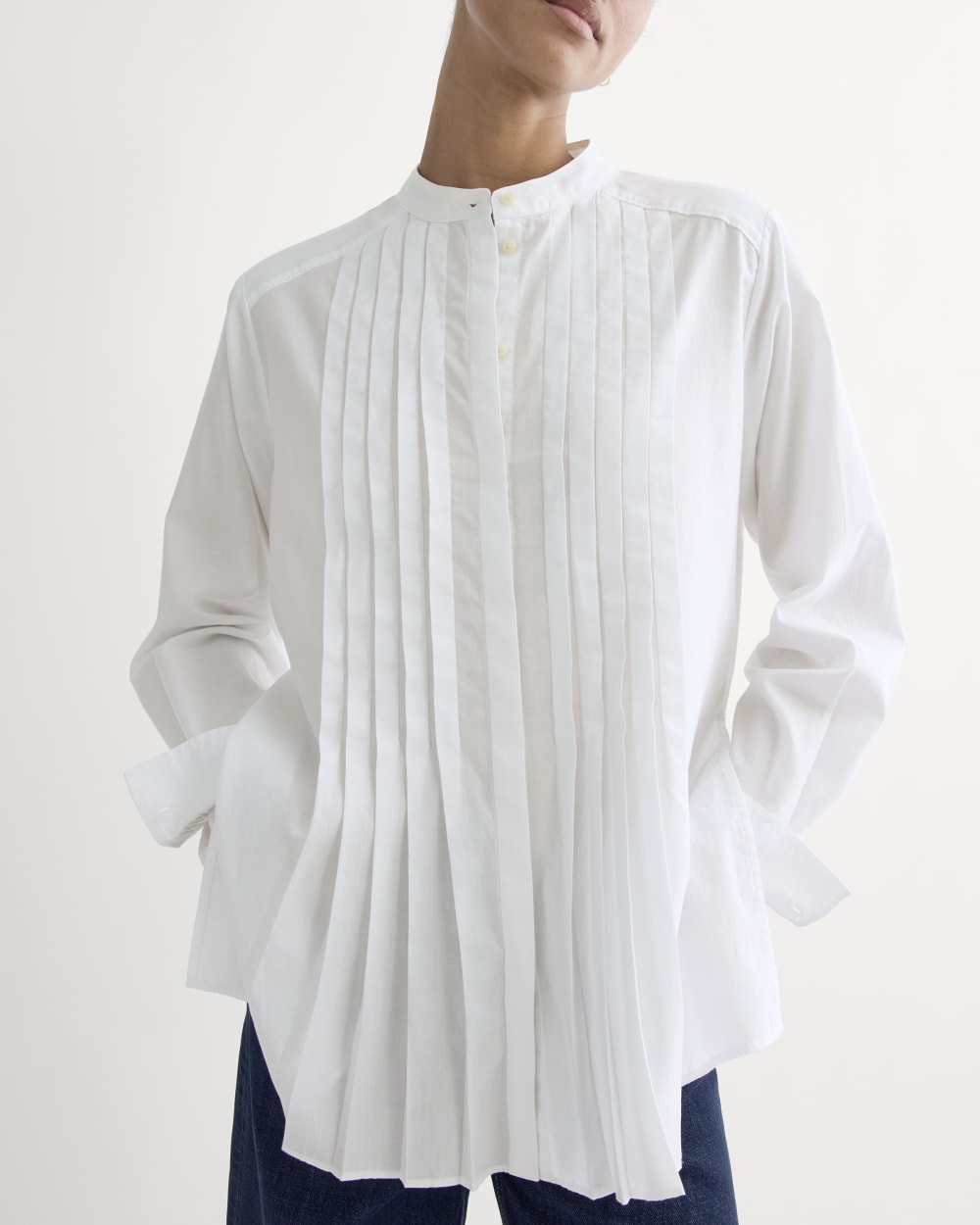 womens-pleated-shirt-in-silky-cotton-white