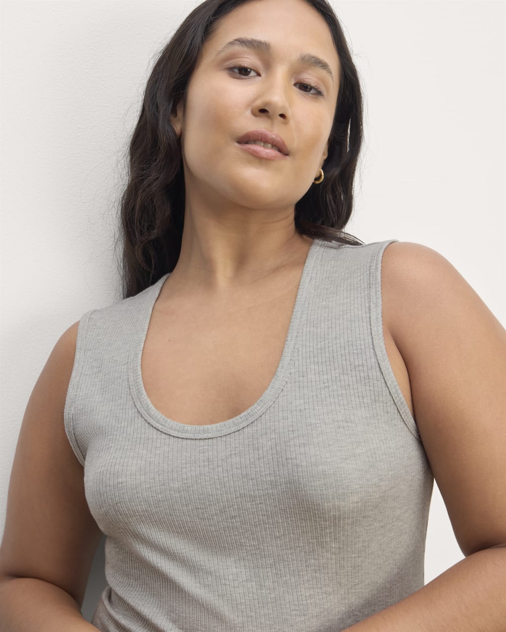 womens-tencel-rib-shimmy-tank-heathered-grey