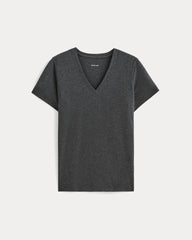 womens-organic-cotton-slim-v-neck-tee-heathered-soot | alt