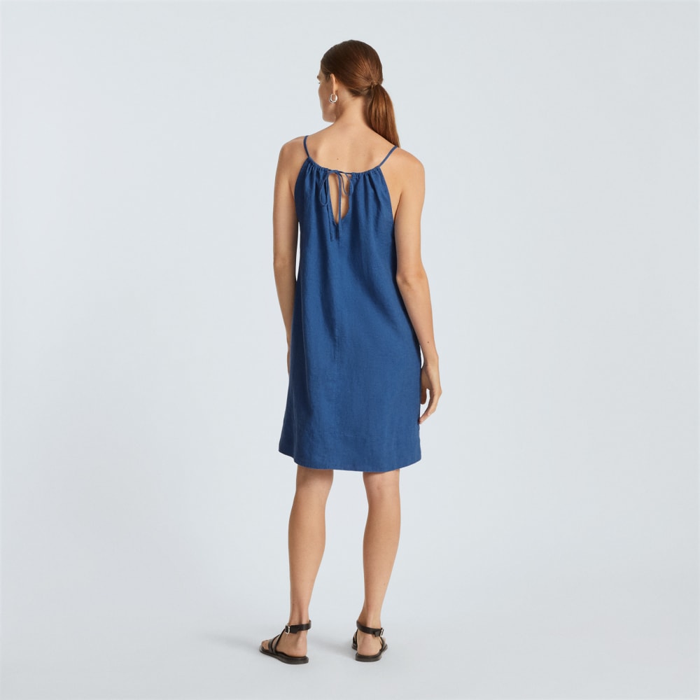 womens-linen-apron-dress-deep-blue
