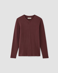 mens-waffle-long-sleeve-henley-burgundy | alt
