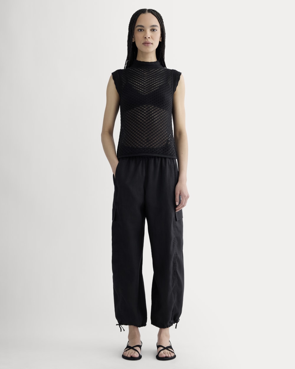 womens-lace-knit-tank-black