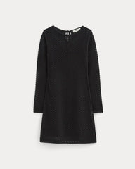 womens-lace-knit-mini-dress-black | alt