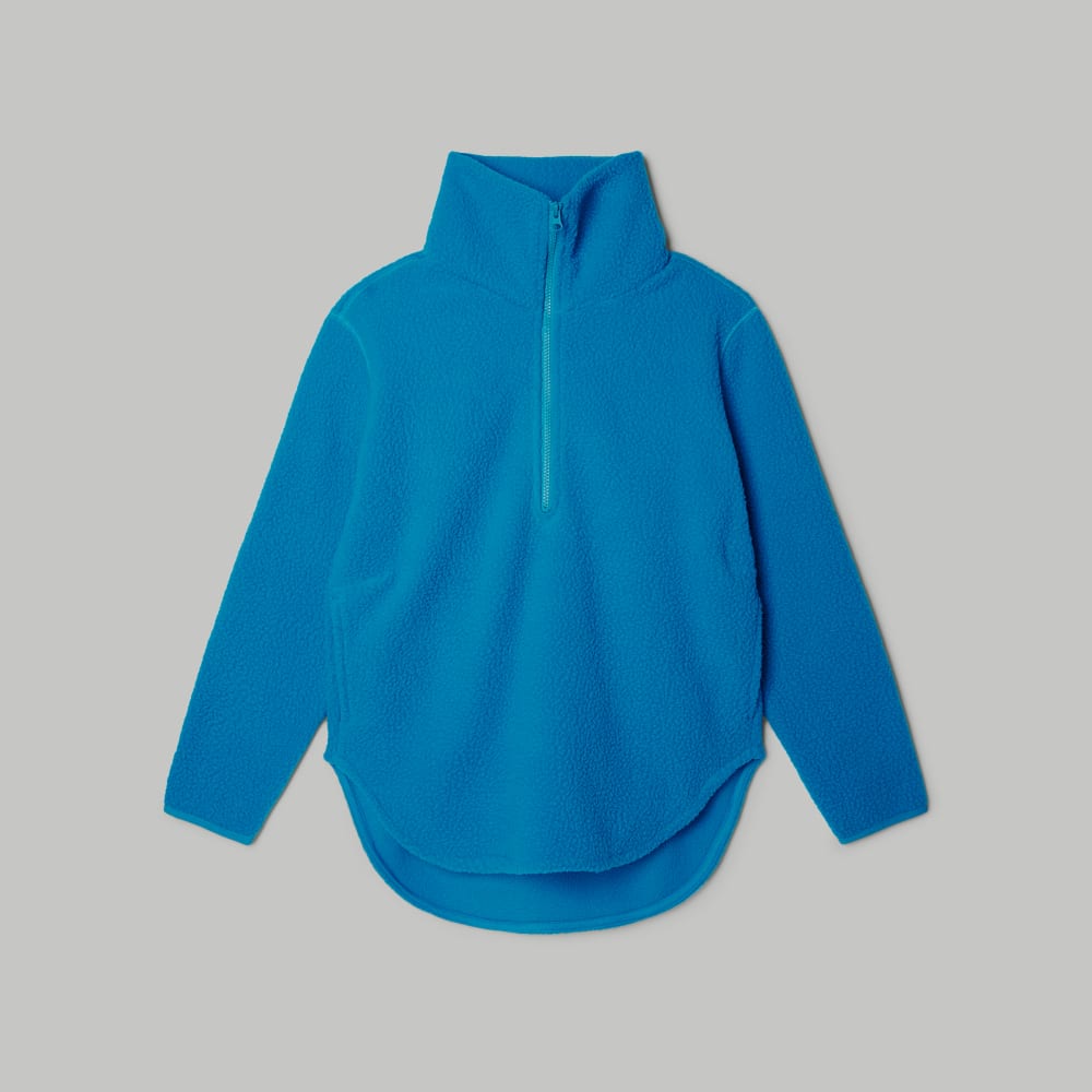 womens-renew-fleece-half-zip-horizon-blue | alt