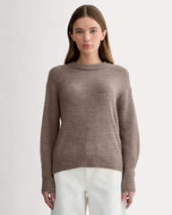womens-alpaca-ribbed-cocoon-crew-taupe-melange | primary