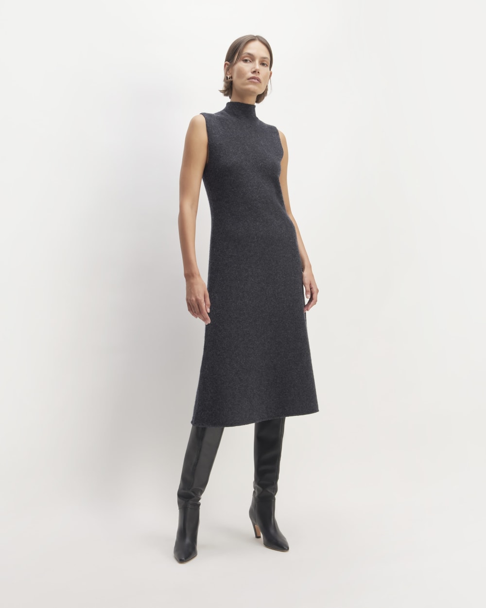 womens-cozy-stretch-slvls-midi-dress-charcoal | primary