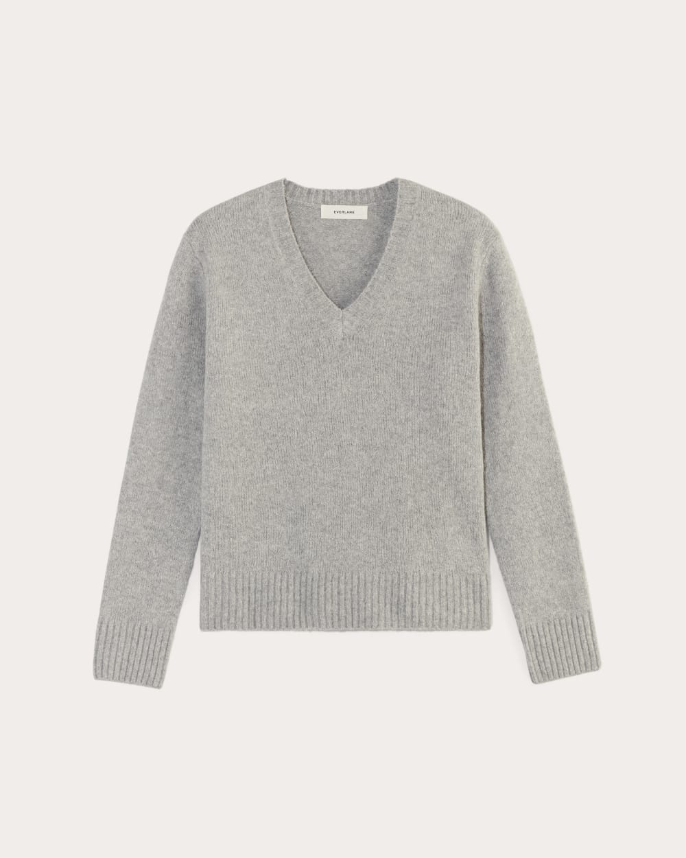womens-v-neck-sweater-plush-cotton-heathered-grey | alt