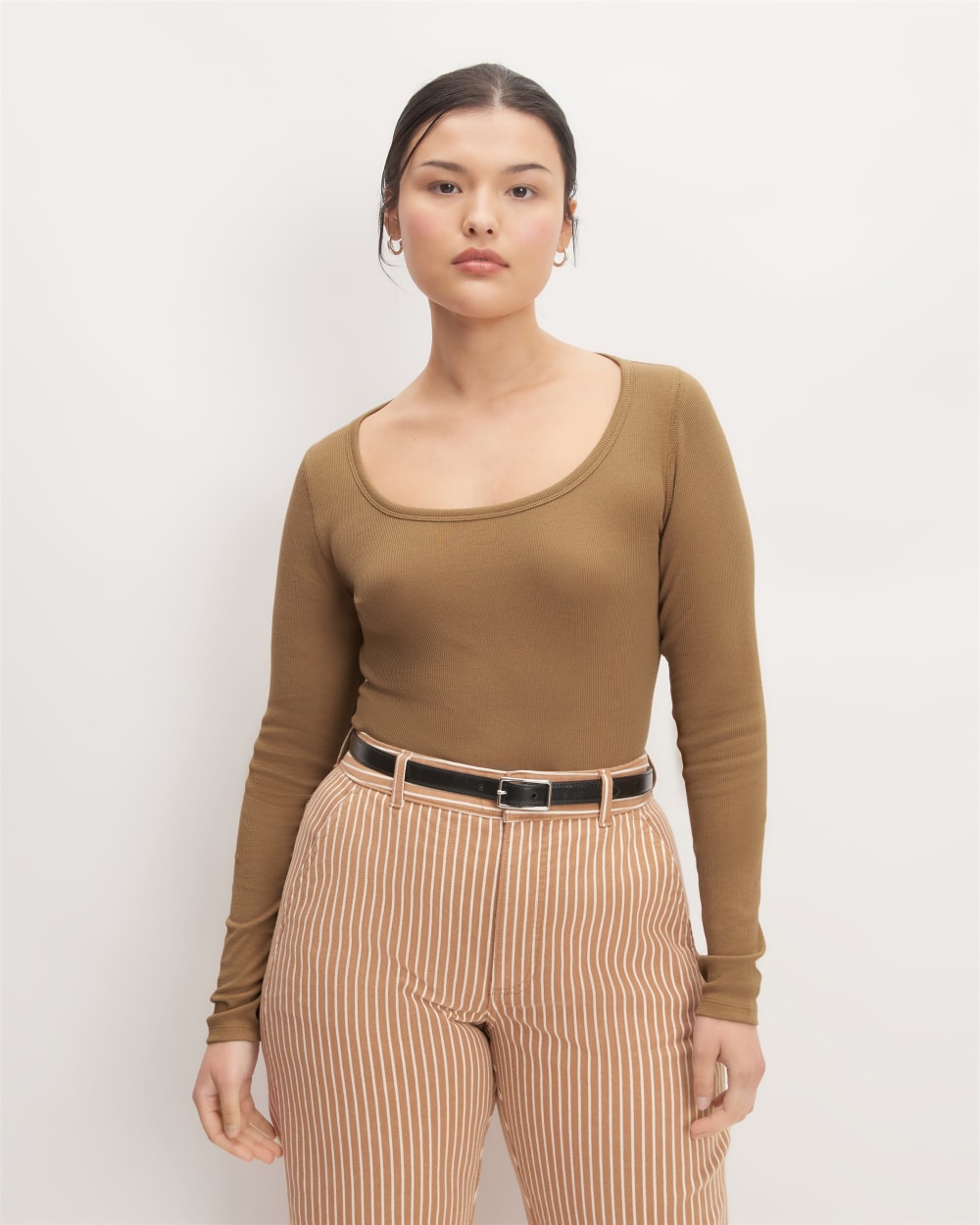 womens-pima-micro-rib-long-sleeve-tee-toasted-coconut | primary