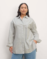 womens-supima-cotton-boyfriend-shirt-white-moss-green | primary