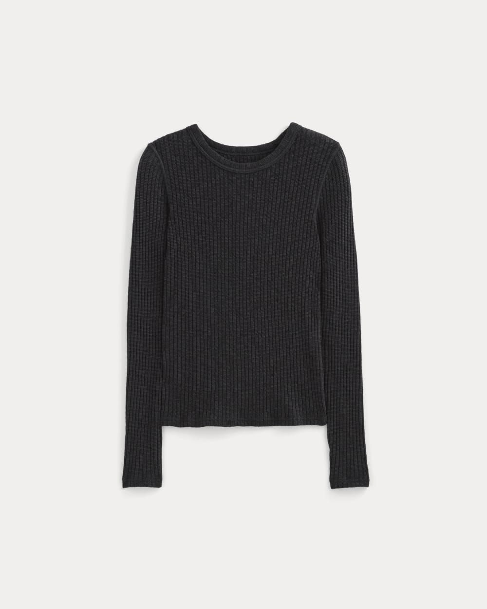 womens-rib-knit-crew-black | alt