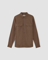 mens-modern-flannel-shirt-heathered-cocoa-brown | alt