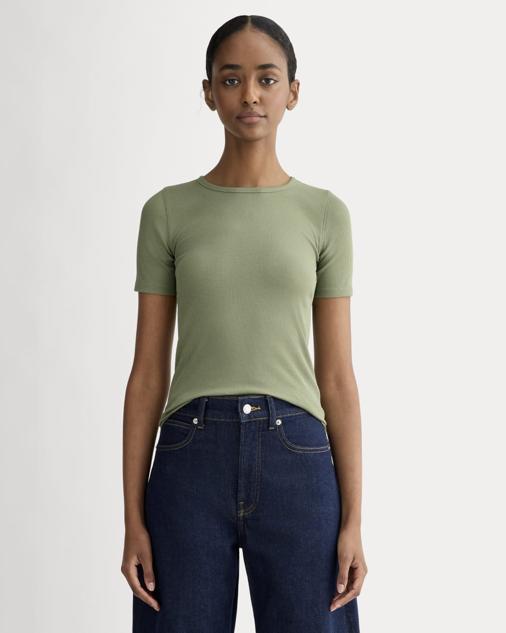 womens-supima-micro-rib-ss-crew-sagebrush | primary