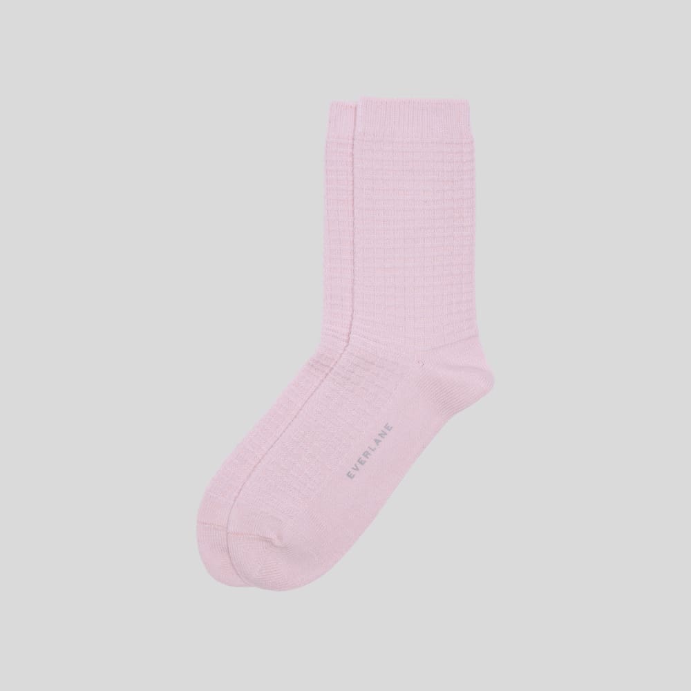 unisex-belgian-waffle-sweater-sock-light-lilac | primary