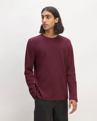 mens-waffle-ls-crew-burgundy | primary