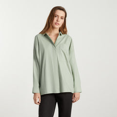 womens-oversized-org-cotton-shirt-laurel | primary