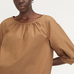 womens-poplin-scoop-neck-top-caramel