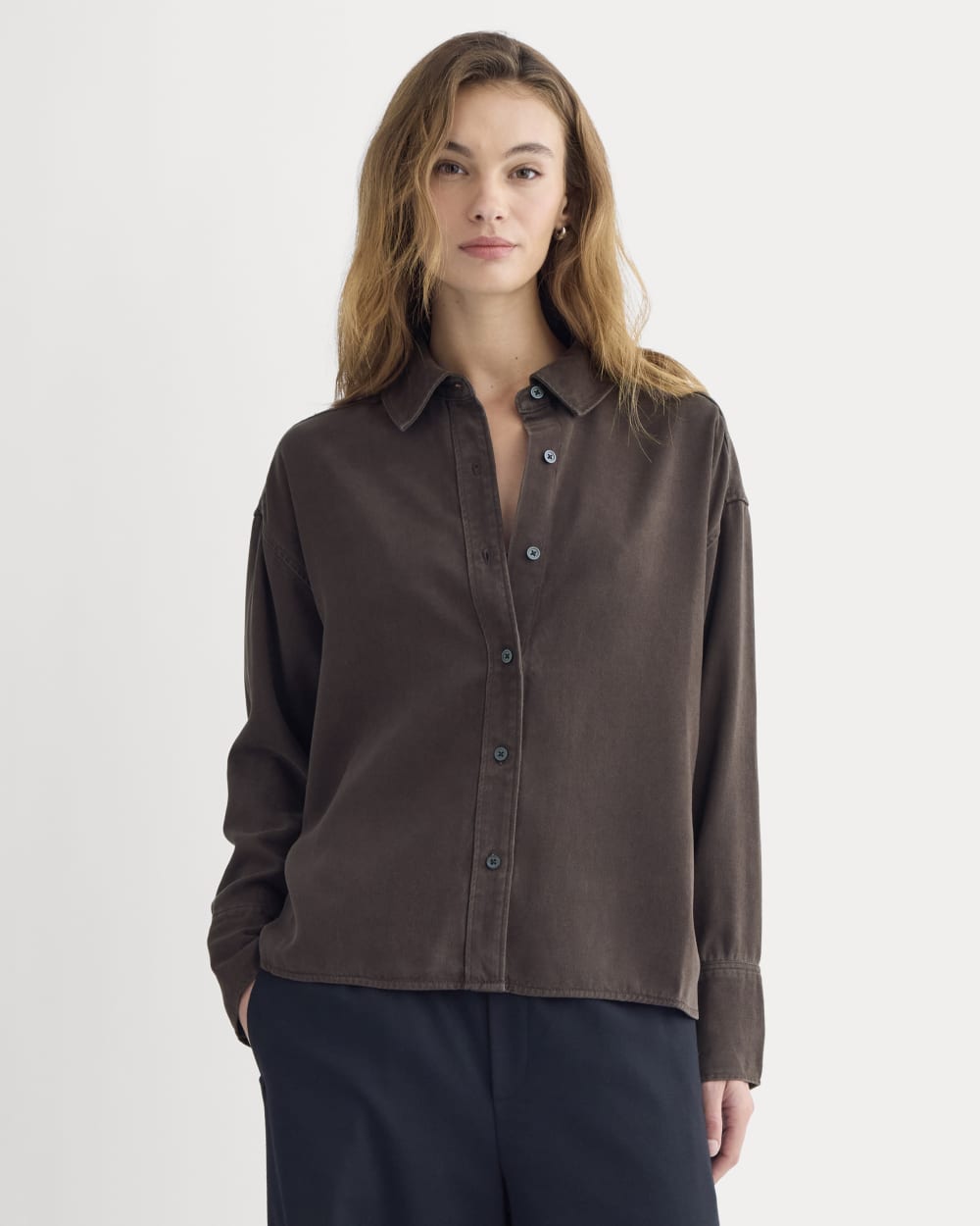 womens-boxy-shirt-in-buttersoft-coffee-bean | primary