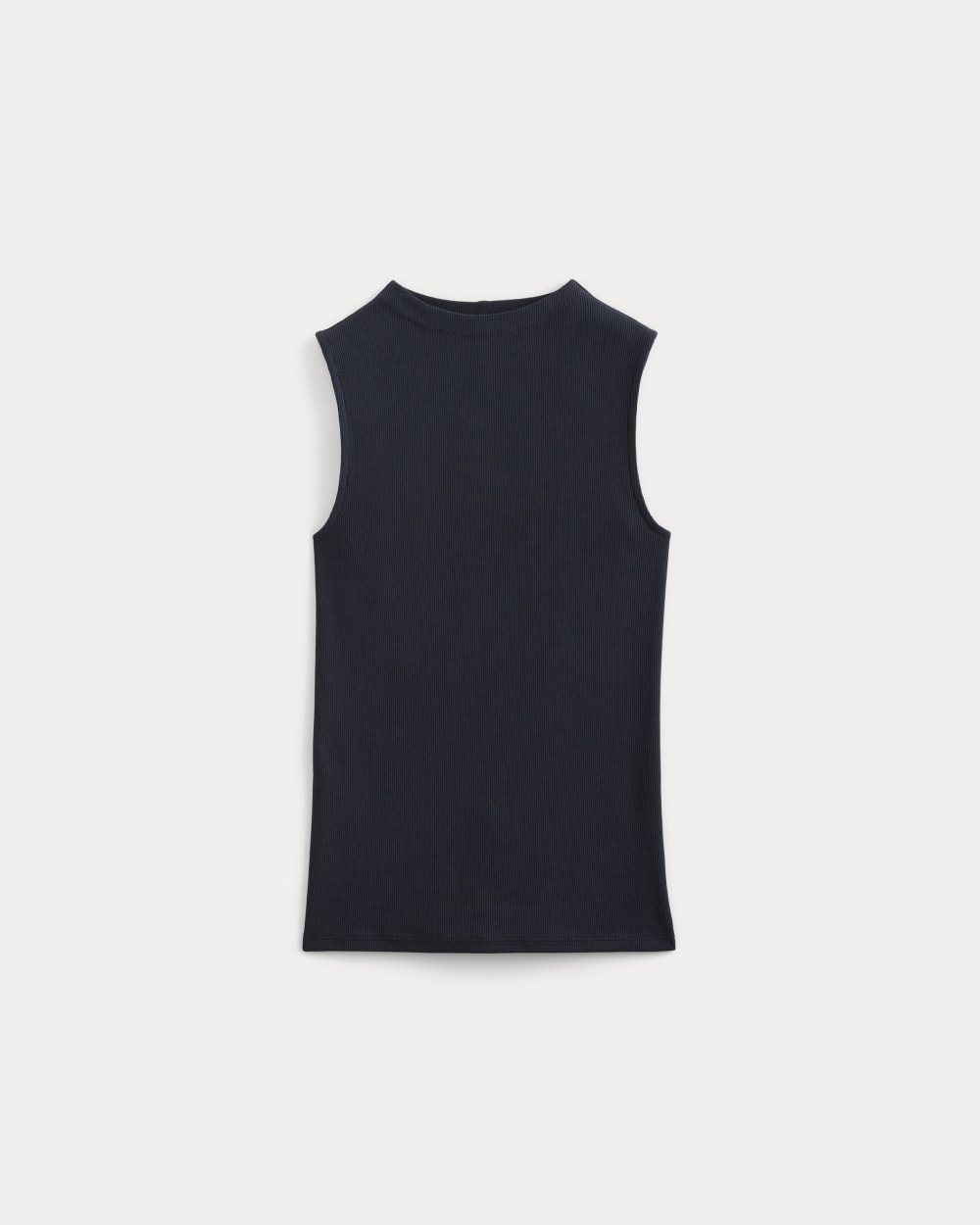 womens-luxe-supima-micro-rib-funnel-neck-tank-navy | alt