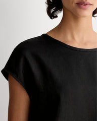 womens-linen-short-sleeve-crew-tee-black