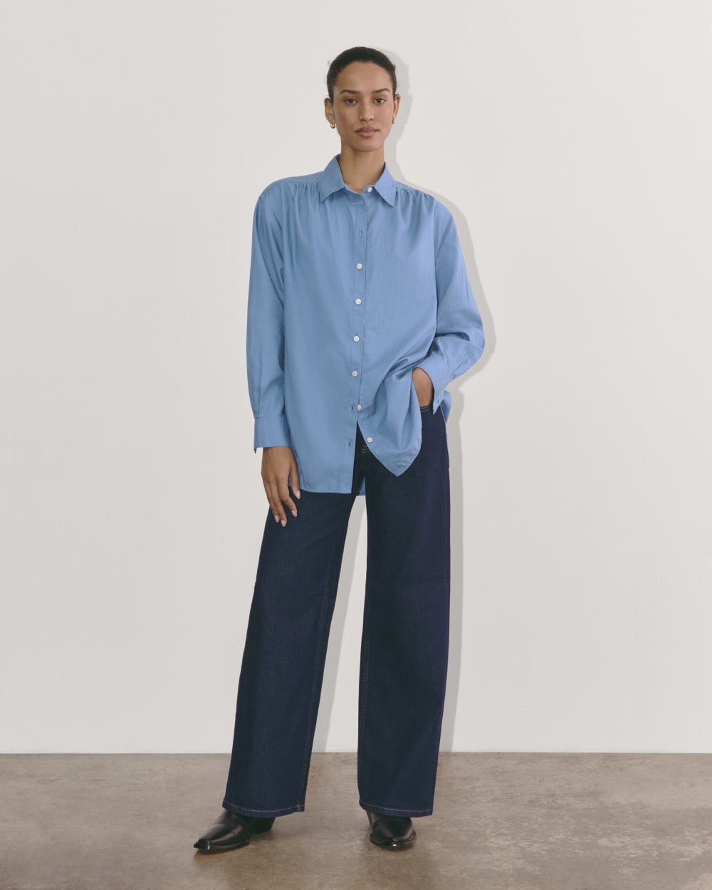 womens-gathered-shirt-silky-cotton-bluebell