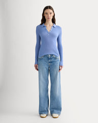 womens-ultrasoft-merino-ribbed-polo-bluebell